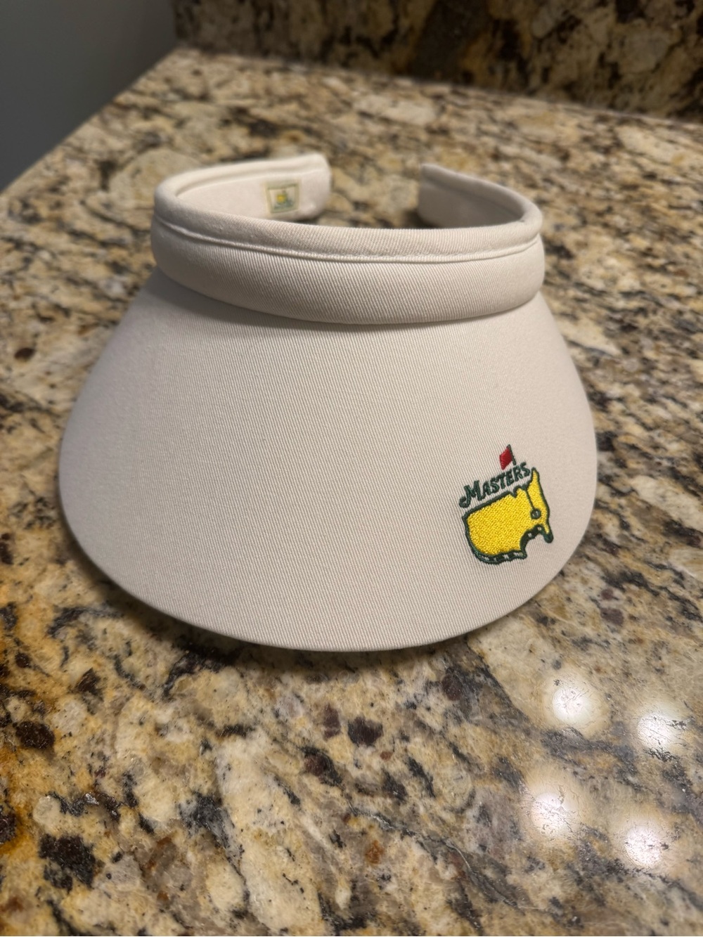 Masters White Visor with Yellow Logo Accent